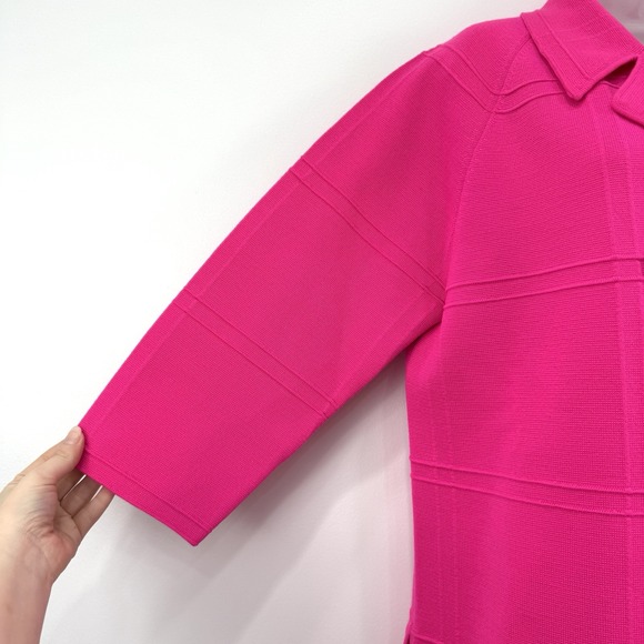 Imperial Imports Blazer Womens 20 Hot‎ Pink VTG 100% Wool Double Breasted Knit - Picture 8 of 11
